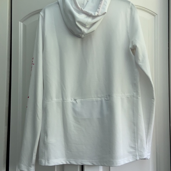 Vineyard Vines White Sport Hoodie with Pink - Picture 3 of 4